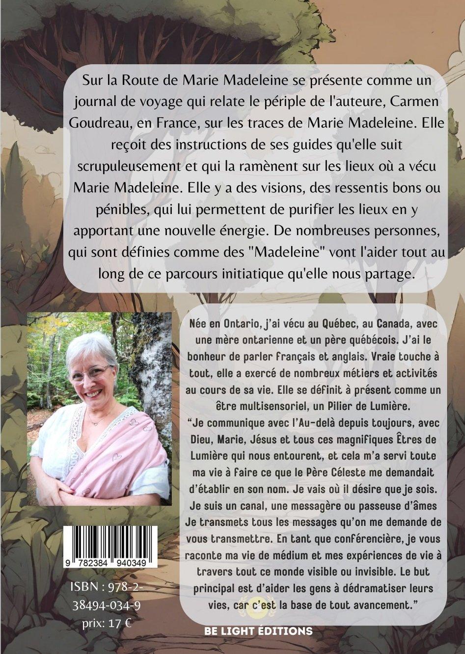 4 eme couverture sur la route de marie madeleine carmen goudreau