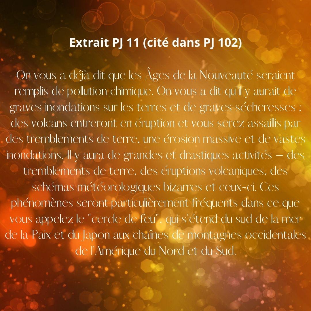 Extrait pj 11 cite dans pj 102 on vous a deja dit que les ages de la nouveaute seraient remplis de pollution chimique on vous a dit qu il y aurait de graves inondations sur les ter