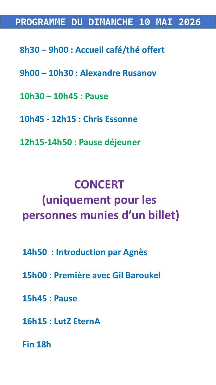 Programme dimanche 10 mai 2026